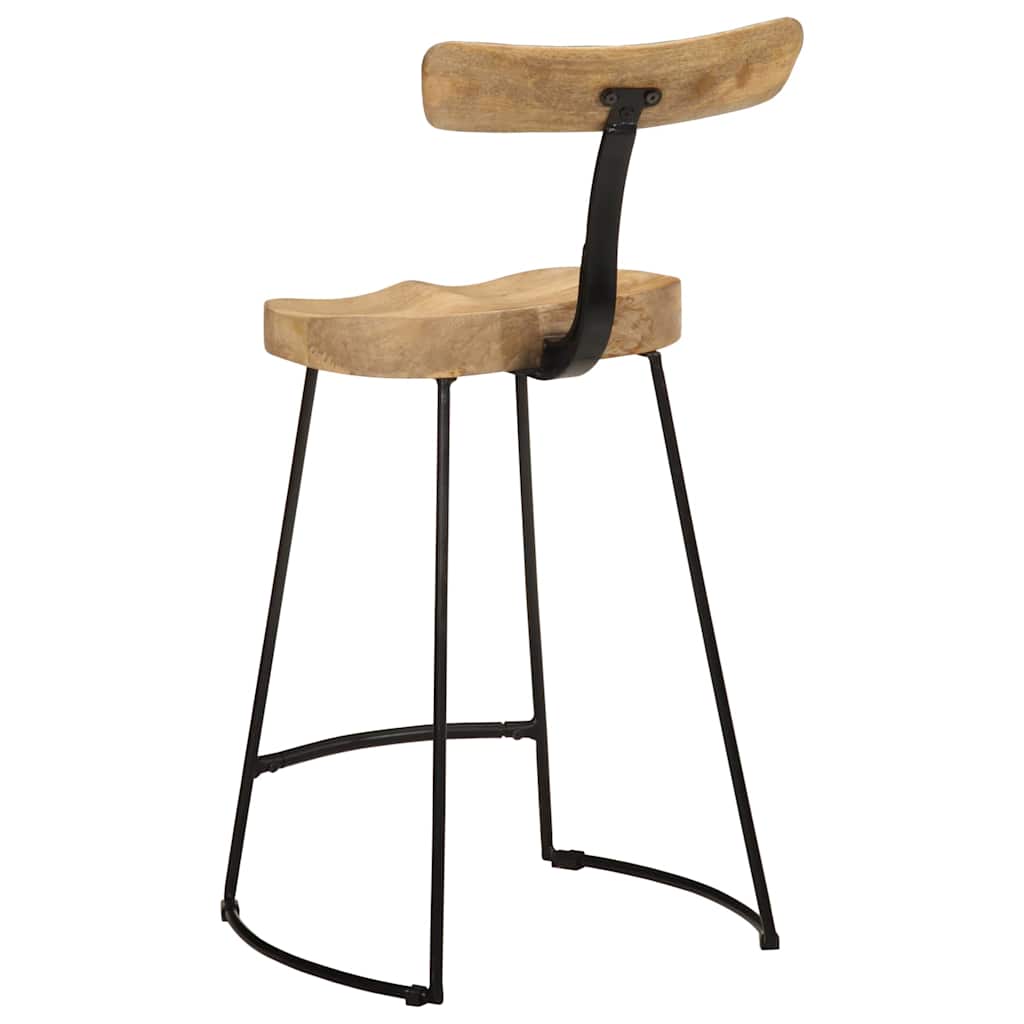 Barkrukken 2 st 49x43x88 cm massief mangohout is nu te koop bij PeponiXL, paradijselijk wonen!