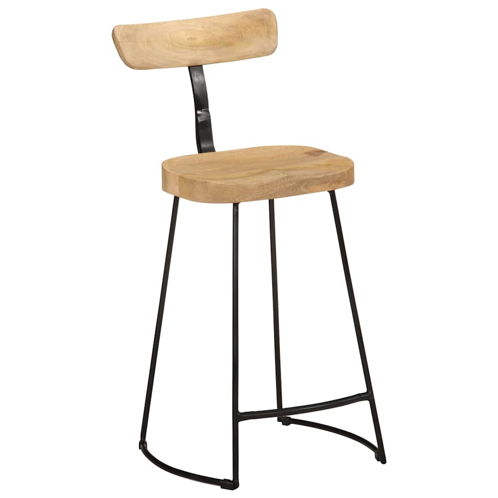 Barkrukken 2 st 49x43x88 cm massief mangohout is nu te koop bij PeponiXL, paradijselijk wonen!