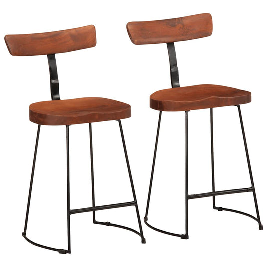 Barkrukken 2 st 49x43x79 cm massief mangohout is nu te koop bij PeponiXL, paradijselijk wonen!