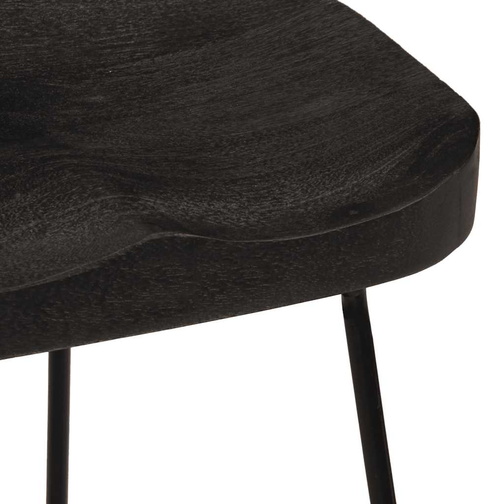 Barkrukken 2 st zwart 46x38x52 cm massief mangohout is nu te koop bij PeponiXL, paradijselijk wonen!