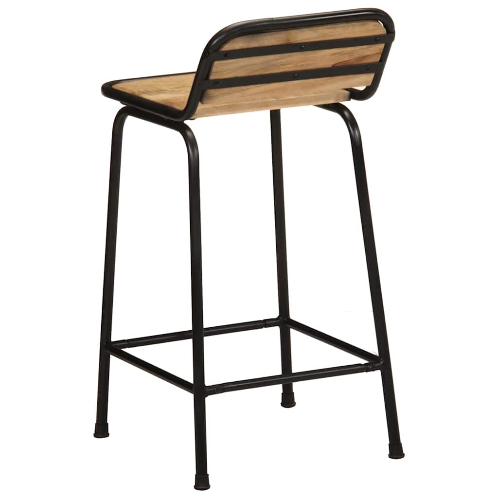 Barkrukken 4 st 46x35,5x80 cm massief hout ruw mangohout is nu te koop bij PeponiXL, paradijselijk wonen!