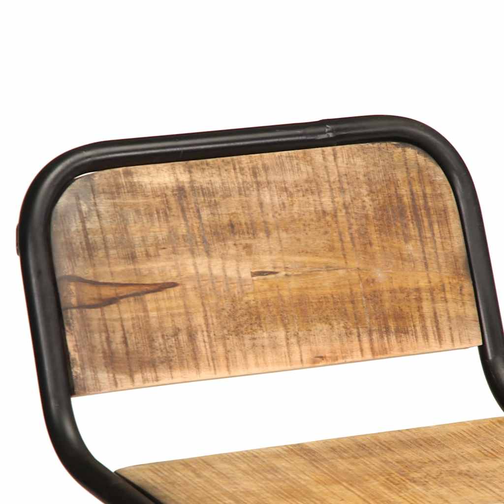Barkrukken 4 st 46x35,5x80 cm massief hout ruw mangohout is nu te koop bij PeponiXL, paradijselijk wonen!