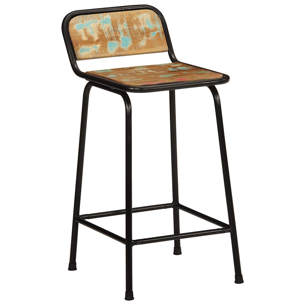 Barkrukken 2 st 46x35,5x80 cm massief gerecycled hout is nu te koop bij PeponiXL, paradijselijk wonen!