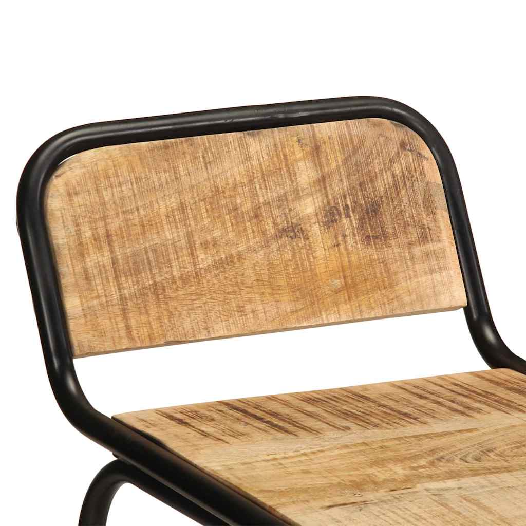 Barkrukken 2 st 46x35,5x70 cm massief hout ruw mangohout is nu te koop bij PeponiXL, paradijselijk wonen!