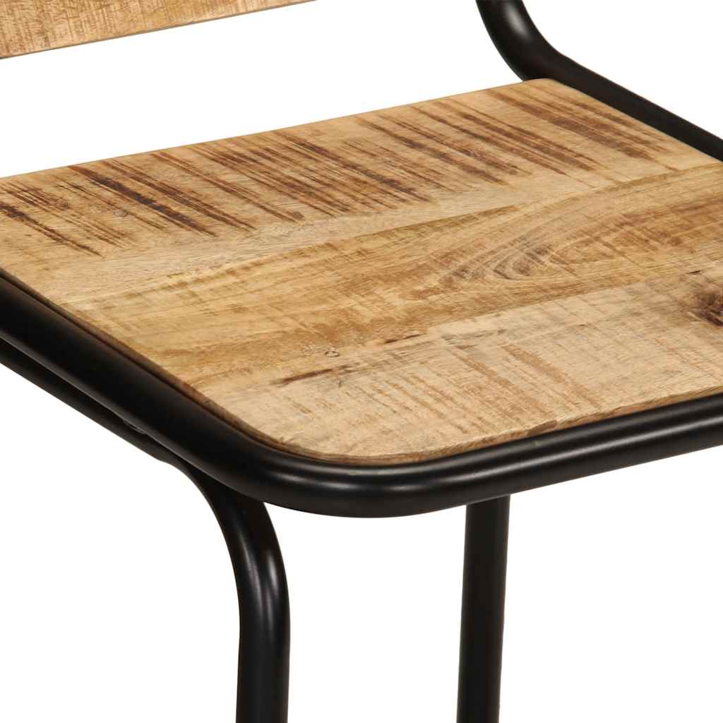 Barkrukken 2 st 46x35,5x70 cm massief hout ruw mangohout is nu te koop bij PeponiXL, paradijselijk wonen!