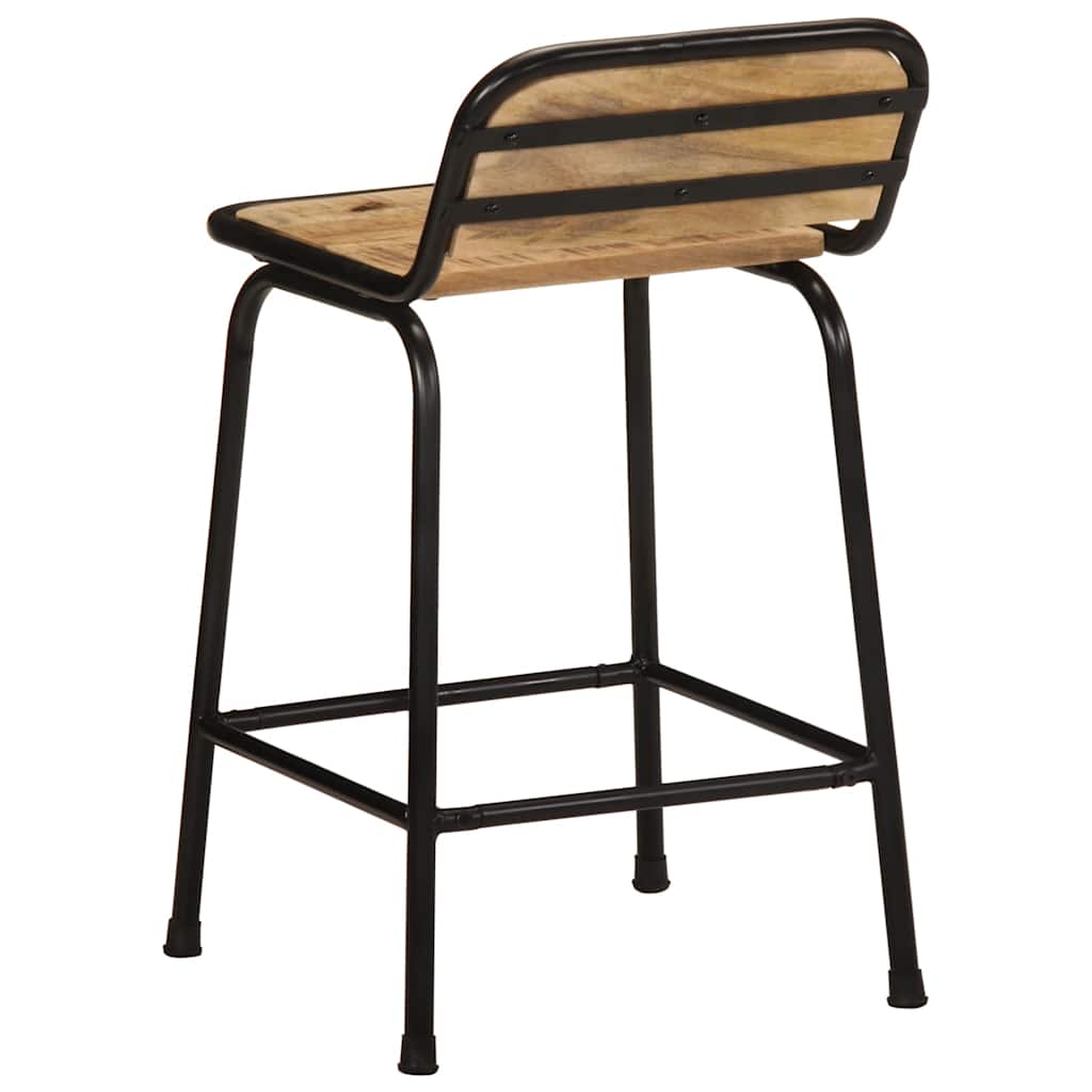Barkrukken 4 st 46x35,5x70 cm massief hout ruw mangohout is nu te koop bij PeponiXL, paradijselijk wonen!