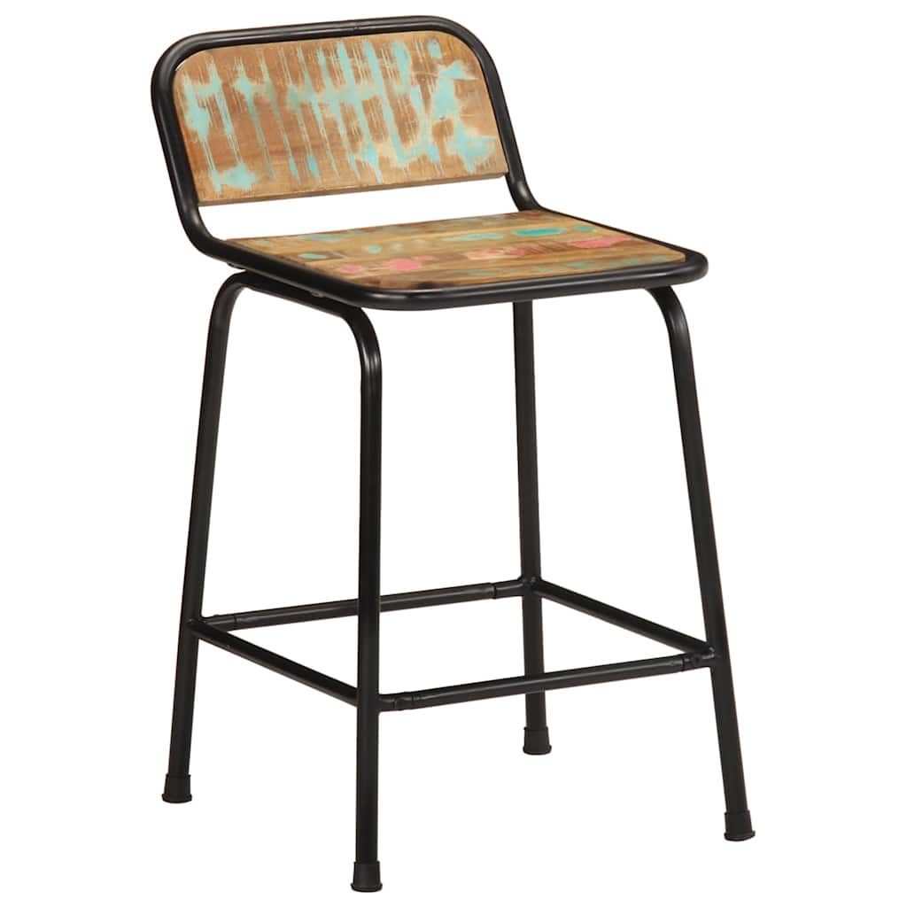Barkrukken 2 st 46x35,5x70 cm massief gerecycled hout is nu te koop bij PeponiXL, paradijselijk wonen!