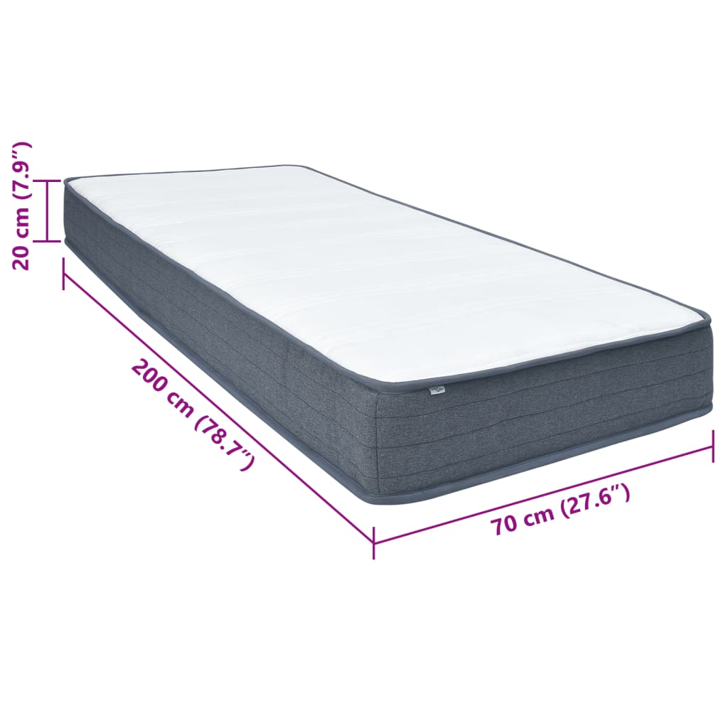 Boxspringmatras 200x70x20 cm medium zacht stof is nu te koop bij PeponiXL, paradijselijk wonen!