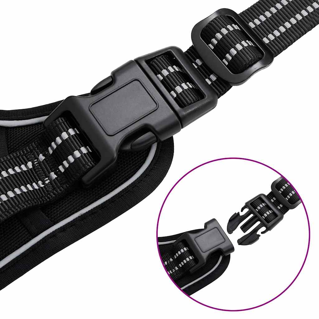 Hondentuigje met reflecterende strepen verstelbaar S zwart is nu te koop bij PeponiXL, paradijselijk wonen!