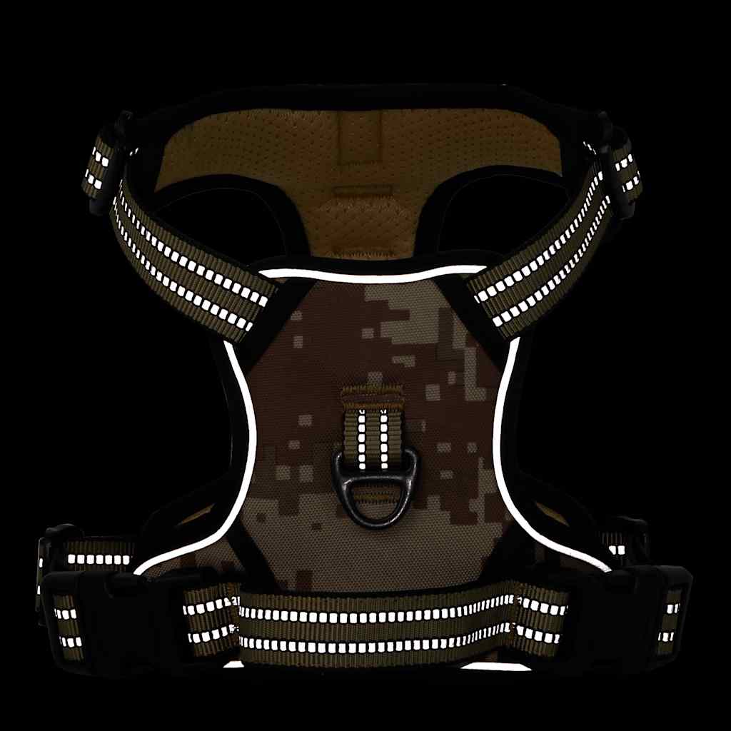 Hondentuigje met riem en halsband verstelbaar M camouflagebruin is nu te koop bij PeponiXL, paradijselijk wonen!