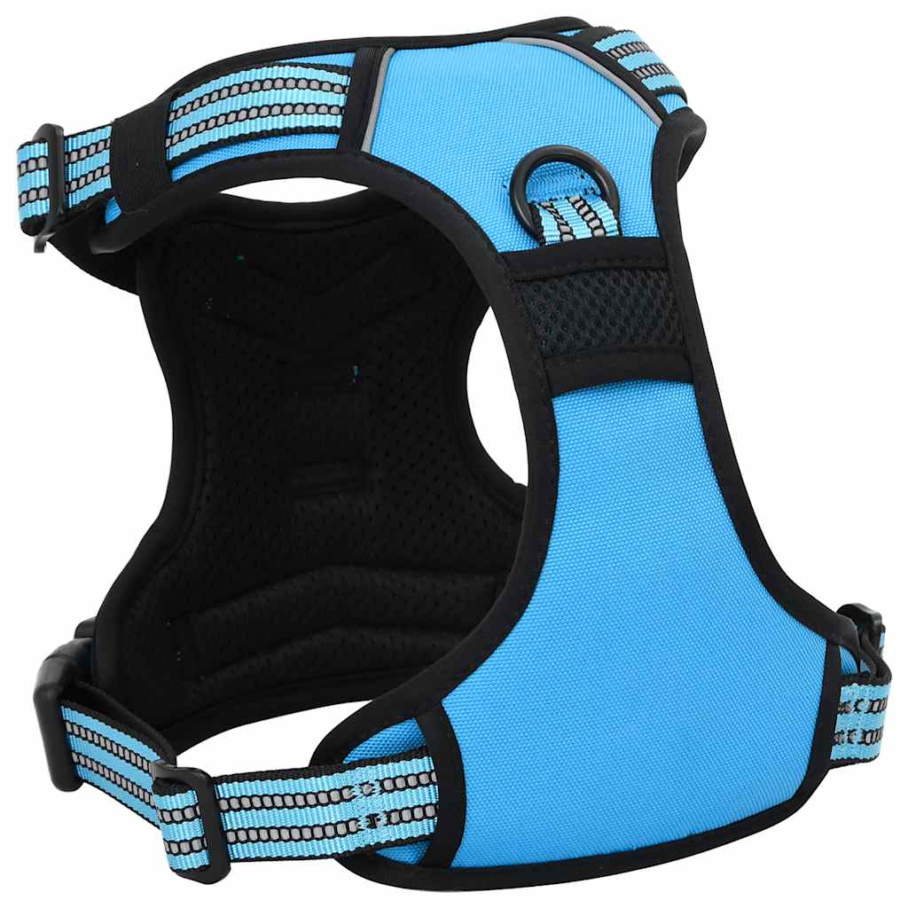 Hondentuigje met riem en halsband verstelbaar L blauw is nu te koop bij PeponiXL, paradijselijk wonen!