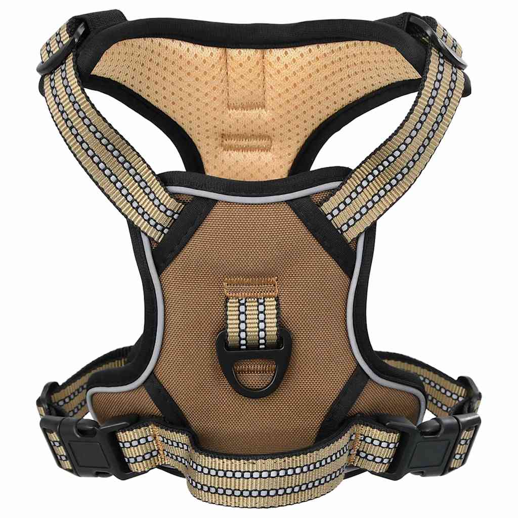 Hondentuigje met riem en halsband verstelbaar L bruin is nu te koop bij PeponiXL, paradijselijk wonen!