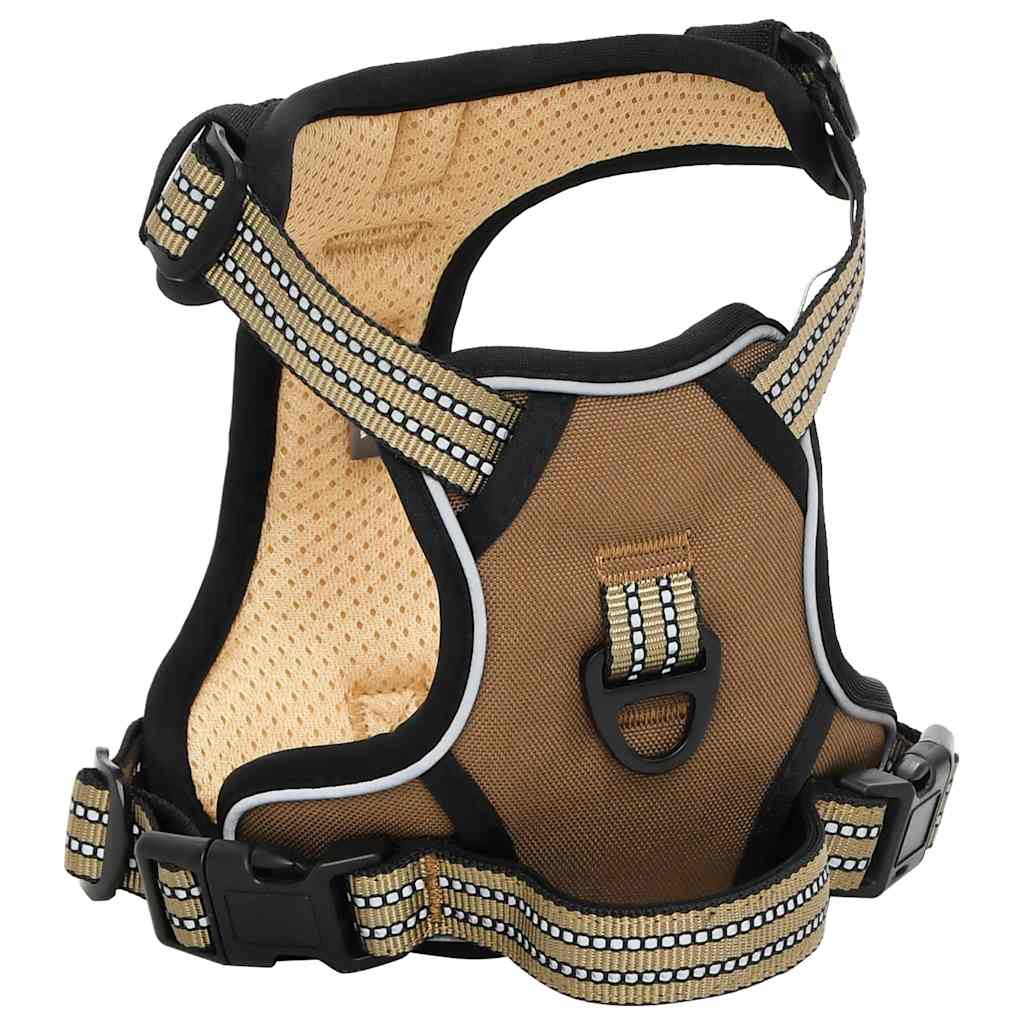 Hondentuigje met riem en halsband verstelbaar L bruin is nu te koop bij PeponiXL, paradijselijk wonen!