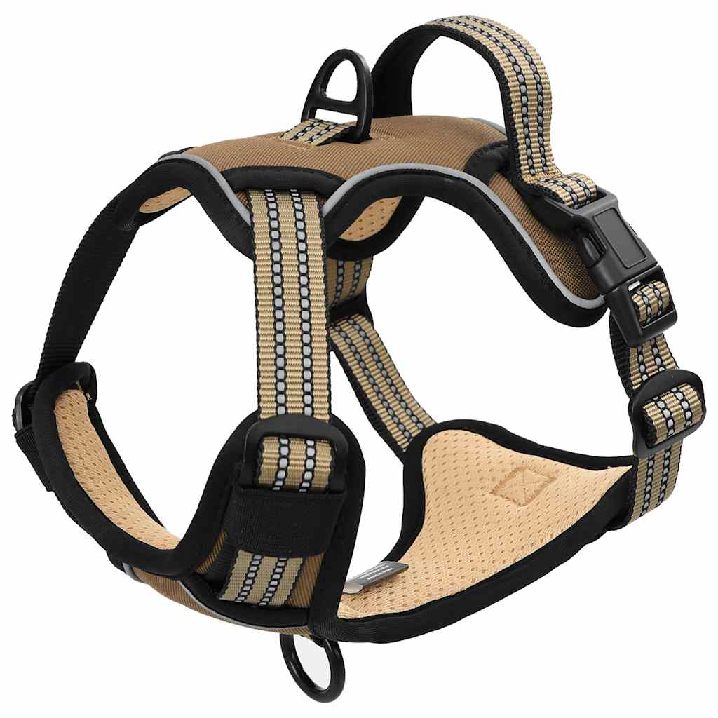 Hondentuigje met riem en halsband verstelbaar L bruin is nu te koop bij PeponiXL, paradijselijk wonen!