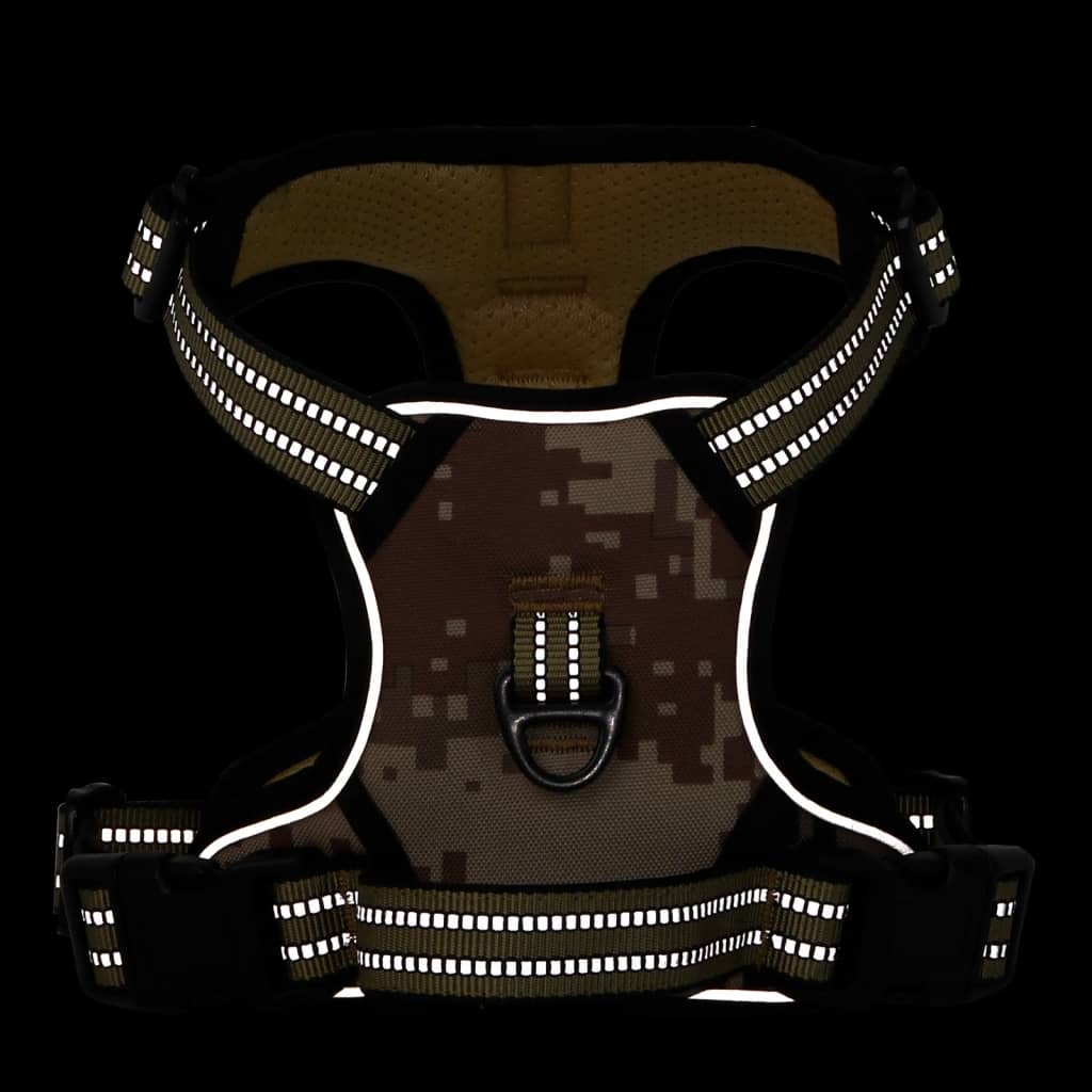 Hondentuigje riem en halsband verstelbaar XL camouflagebruin is nu te koop bij PeponiXL, paradijselijk wonen!