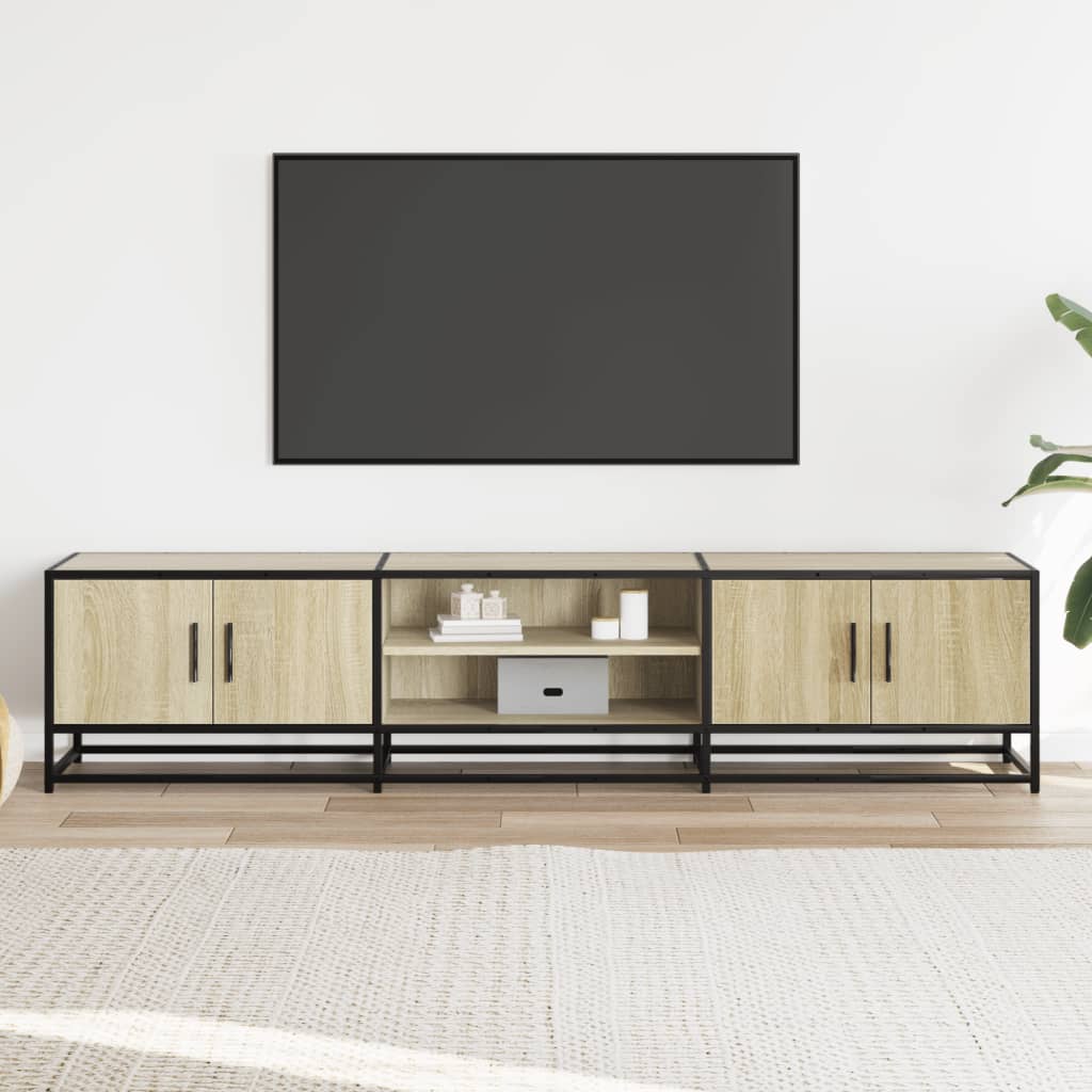 Tv-meubel 180x35x41 cm bewerkt hout sonoma eikenkleurig is nu te koop bij PeponiXL, paradijselijk wonen!
