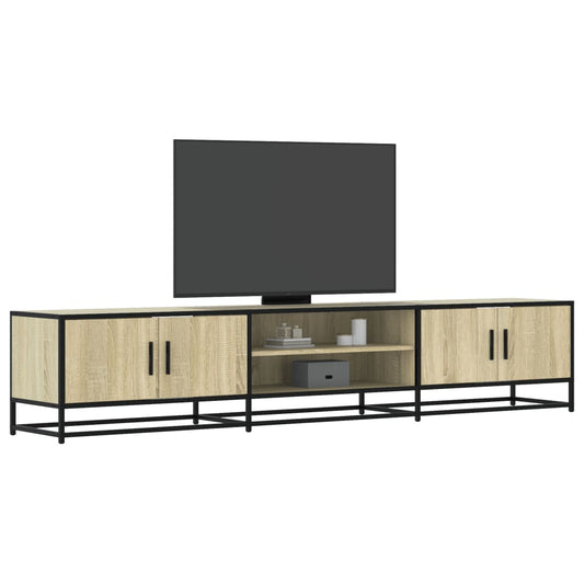 Tv-meubel 210x35x41 cm bewerkt hout sonoma eikenkleurig is nu te koop bij PeponiXL, paradijselijk wonen!