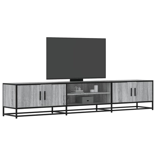 Tv-meubel 210x35x41 cm bewerkt hout grijs sonoma eikenkleurig is nu te koop bij PeponiXL, paradijselijk wonen!