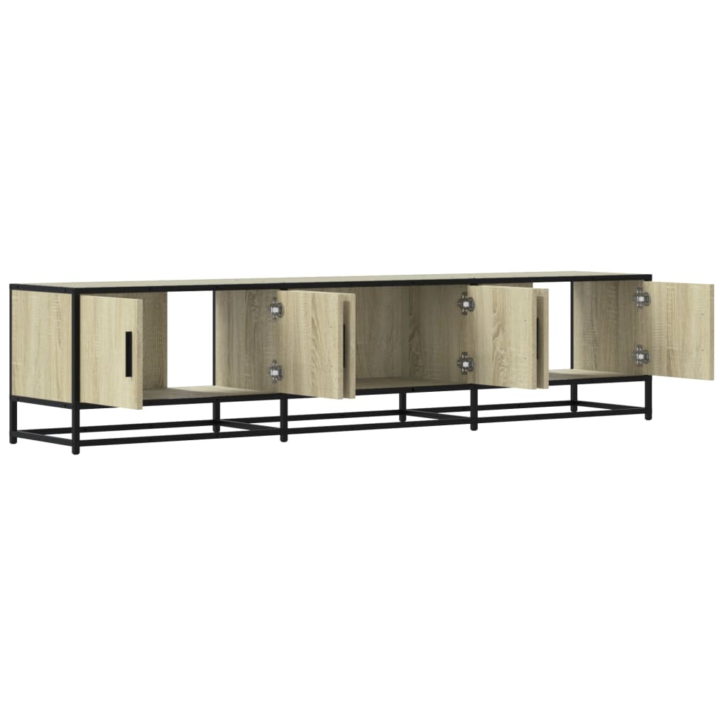 Tv-meubel 180x35x41 cm bewerkt hout sonoma eikenkleurig is nu te koop bij PeponiXL, paradijselijk wonen!