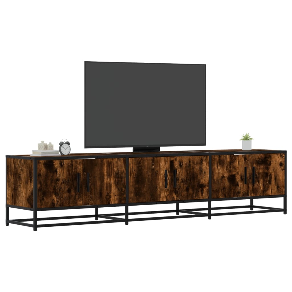 Tv-meubel 180x35x41 cm bewerkt hout gerookt eikenkleurig is nu te koop bij PeponiXL, paradijselijk wonen!