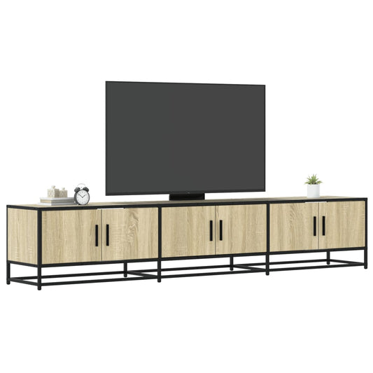 Tv-meubel 210x35x41 cm bewerkt hout sonoma eikenkleurig is nu te koop bij PeponiXL, paradijselijk wonen!