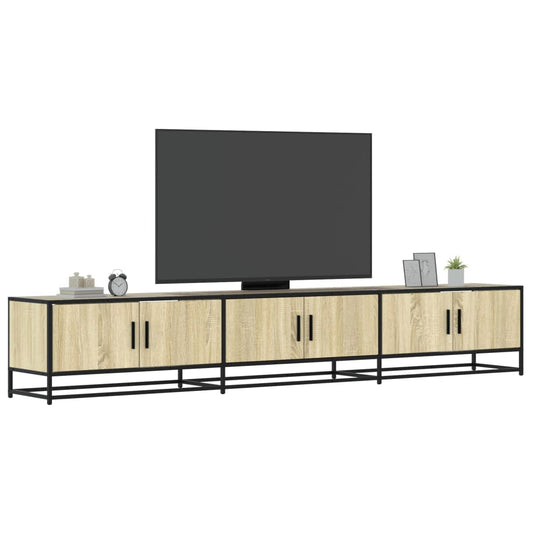 Tv-meubel 240x35x41 cm bewerkt hout sonoma eikenkleurig is nu te koop bij PeponiXL, paradijselijk wonen!