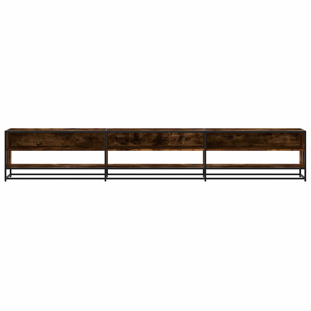 Tv-meubel 270x40x46 cm bewerkt hout gerookt eikenkleurig is nu te koop bij PeponiXL, paradijselijk wonen!