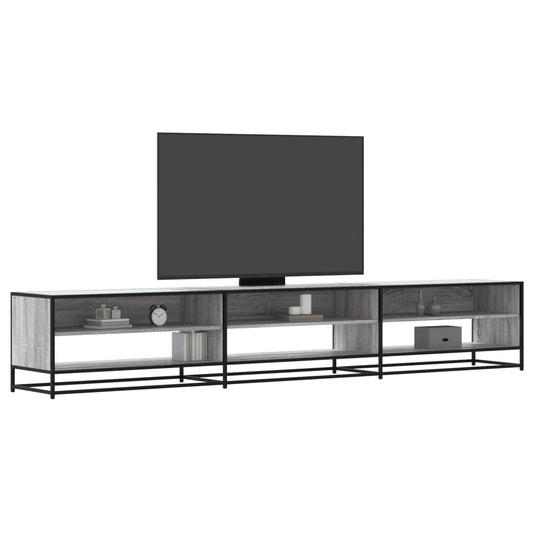 Tv-meubel 270x40x46 cm bewerkt hout grijs sonoma eikenkleurig is nu te koop bij PeponiXL, paradijselijk wonen!