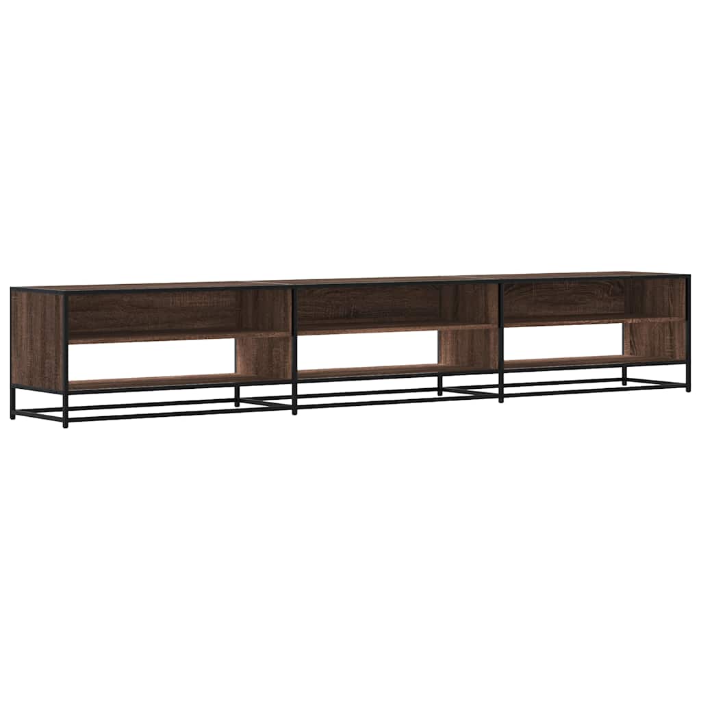 Tv-meubel 270x40x46 cm bewerkt hout bruin eikenkleurig is nu te koop bij PeponiXL, paradijselijk wonen!