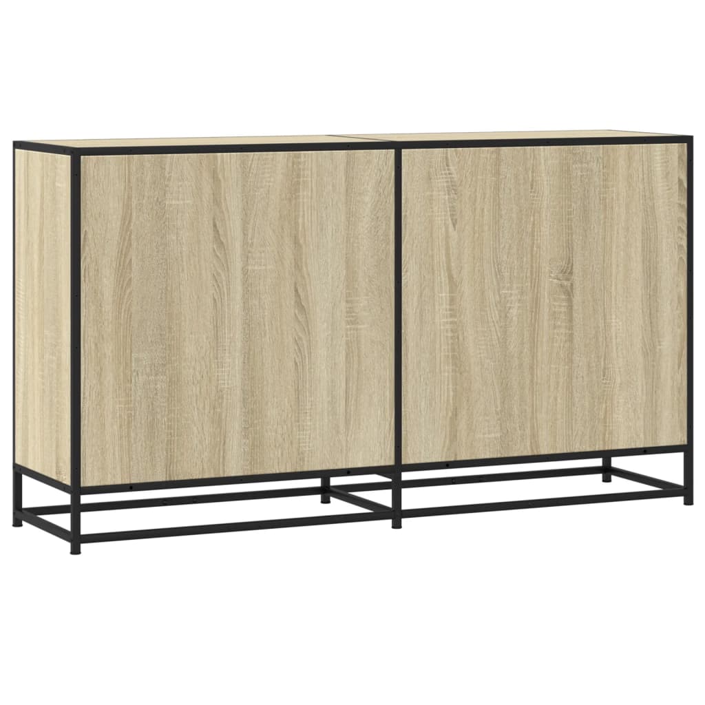 Dressoir 134x35x76 cm bewerkt hout sonoma eikenkleurig is nu te koop bij PeponiXL, paradijselijk wonen!