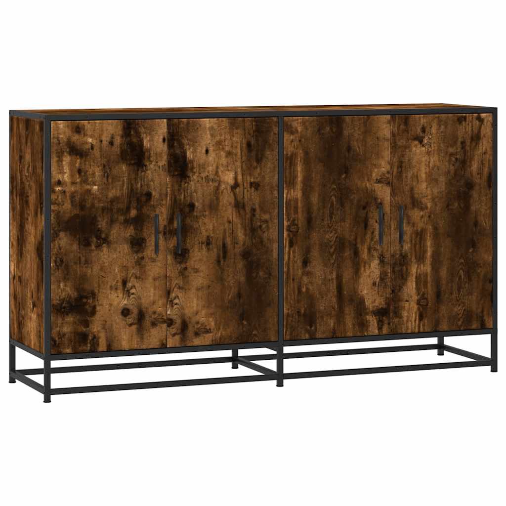 Dressoir 134x35x76 cm bewerkt hout gerookt eikenkleurig is nu te koop bij PeponiXL, paradijselijk wonen!