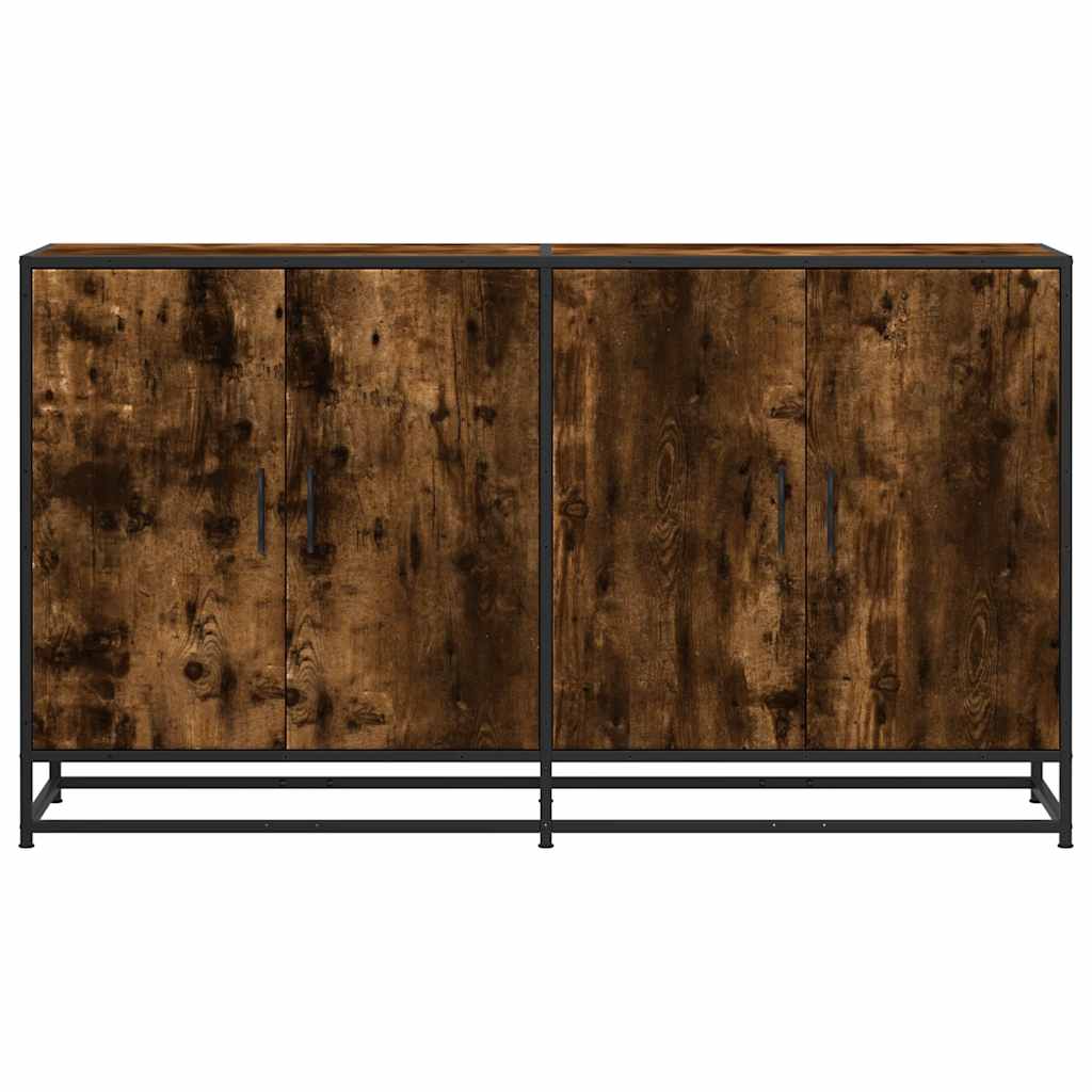 Dressoir 134x35x76 cm bewerkt hout gerookt eikenkleurig is nu te koop bij PeponiXL, paradijselijk wonen!