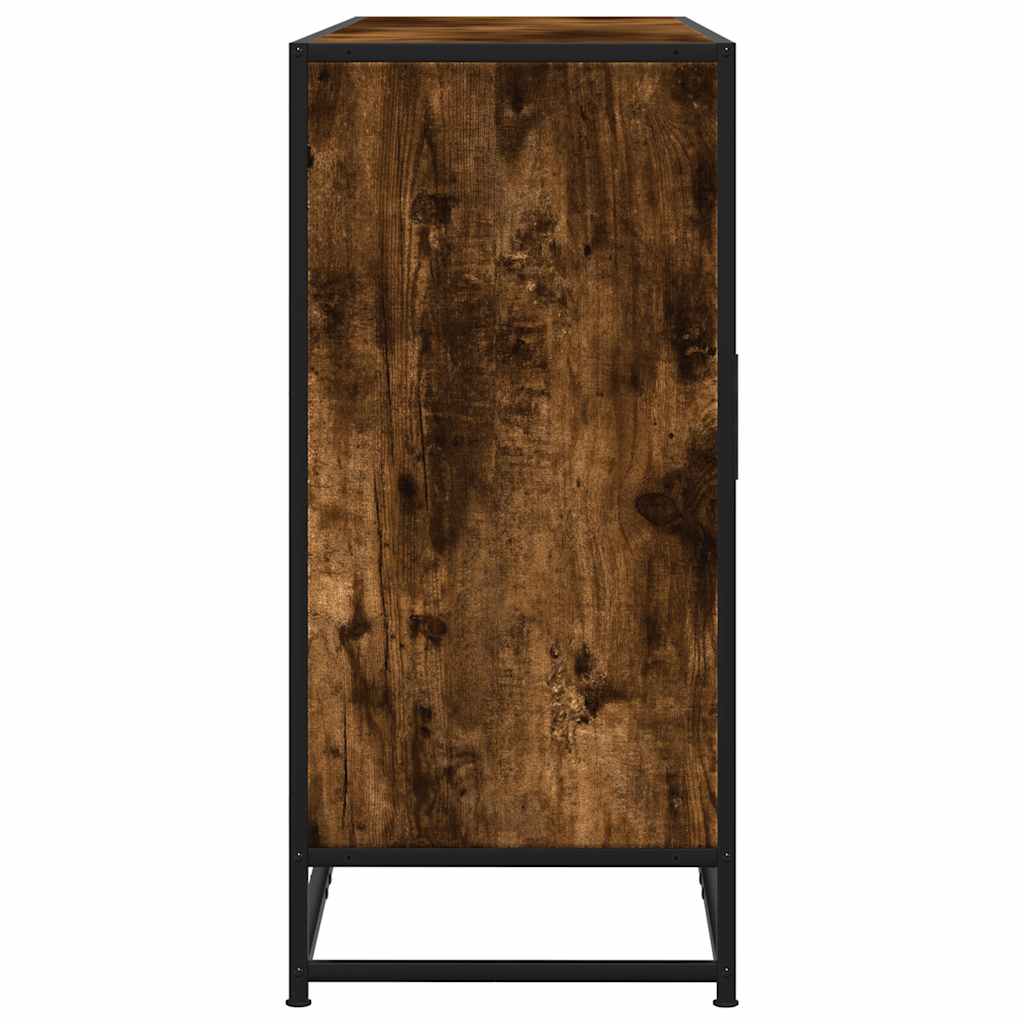 Dressoir 134x35x76 cm bewerkt hout gerookt eikenkleurig is nu te koop bij PeponiXL, paradijselijk wonen!