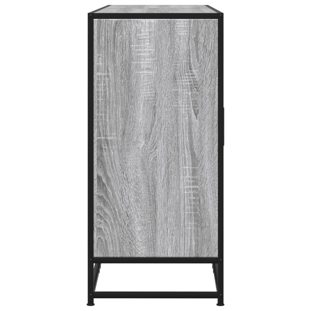 Dressoir 134x35x76 cm bewerkt hout grijs sonoma eikenkleurig is nu te koop bij PeponiXL, paradijselijk wonen!