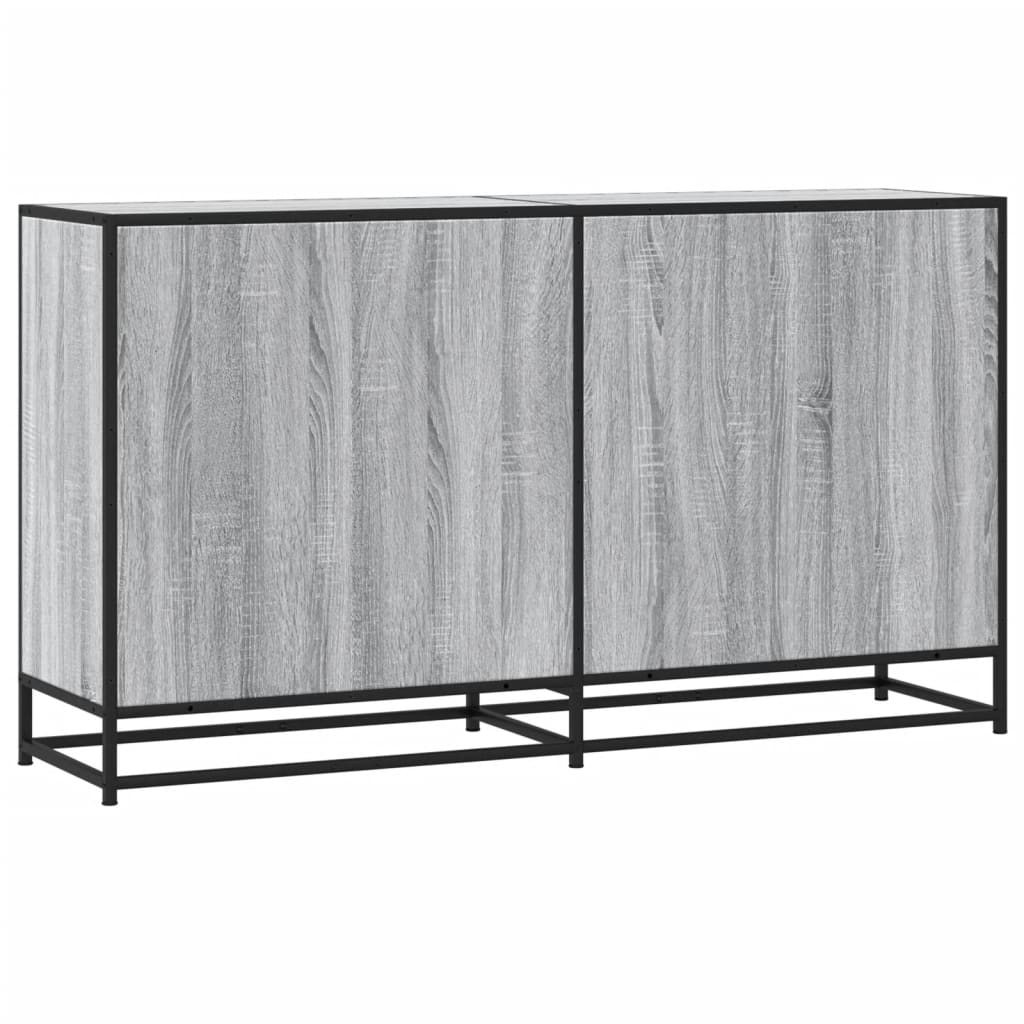 Dressoir 134x35x76 cm bewerkt hout grijs sonoma eikenkleurig is nu te koop bij PeponiXL, paradijselijk wonen!