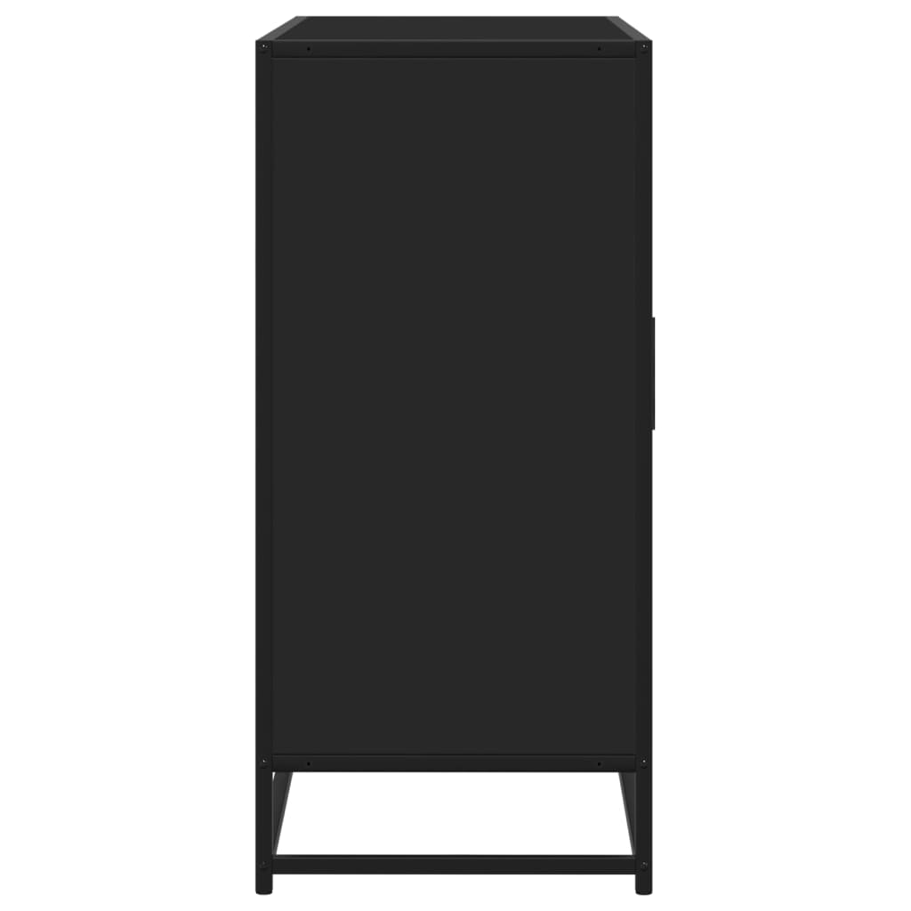 Dressoir 92x35x76 cm bewerkt hout zwart is nu te koop bij PeponiXL, paradijselijk wonen!