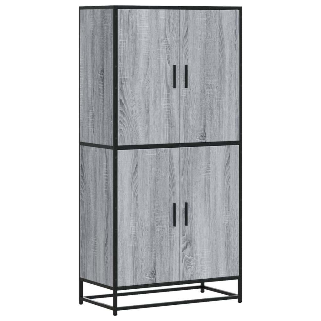 Hoge kast 68x35x139 cm bewerkt hout grijs sonoma eikenkleurig is nu te koop bij PeponiXL, paradijselijk wonen!