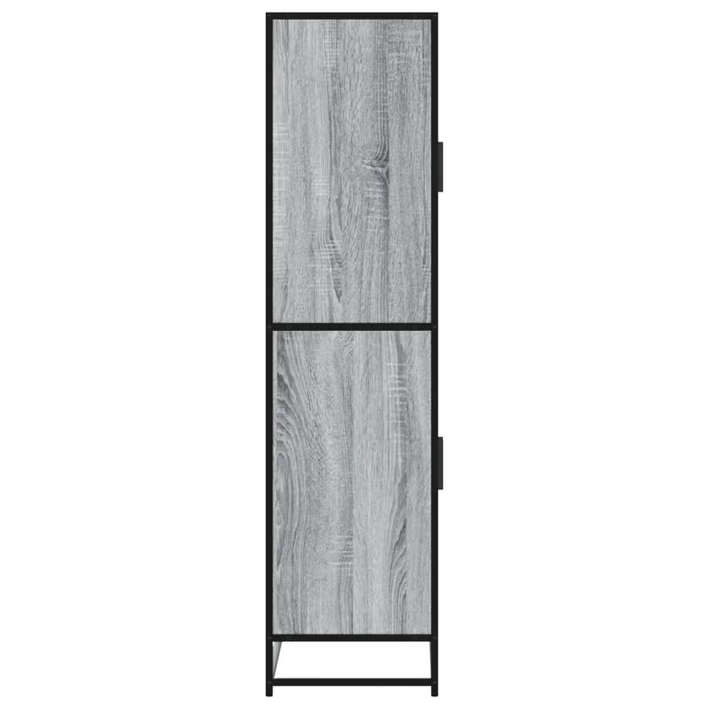 Hoge kast 68x35x139 cm bewerkt hout grijs sonoma eikenkleurig is nu te koop bij PeponiXL, paradijselijk wonen!