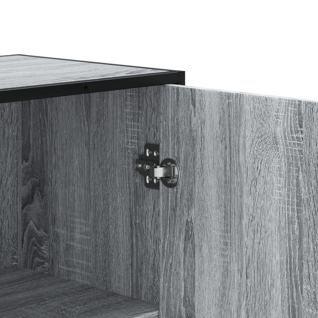 Hoge kast 68x35x139 cm bewerkt hout grijs sonoma eikenkleurig is nu te koop bij PeponiXL, paradijselijk wonen!