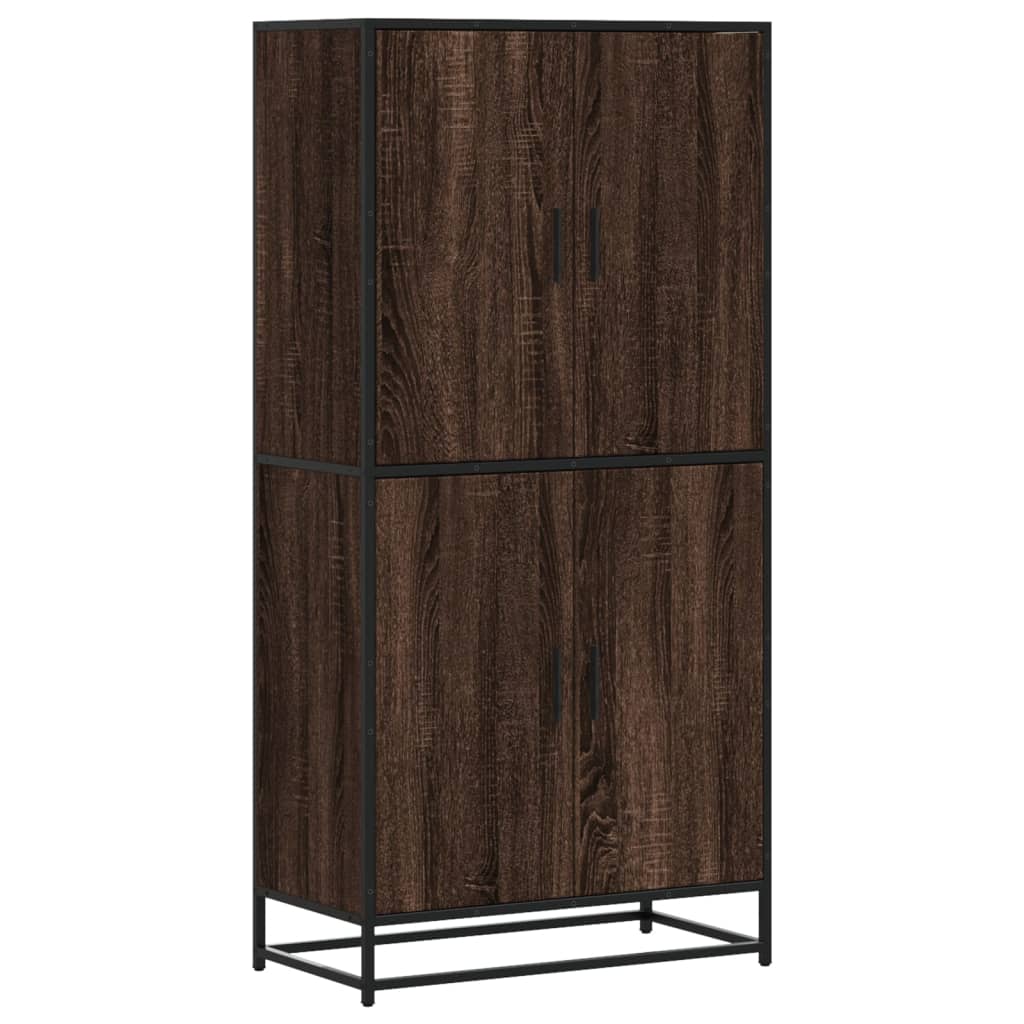 Hoge kast 68x35x139 cm bewerkt hout bruin eikenkleurig is nu te koop bij PeponiXL, paradijselijk wonen!