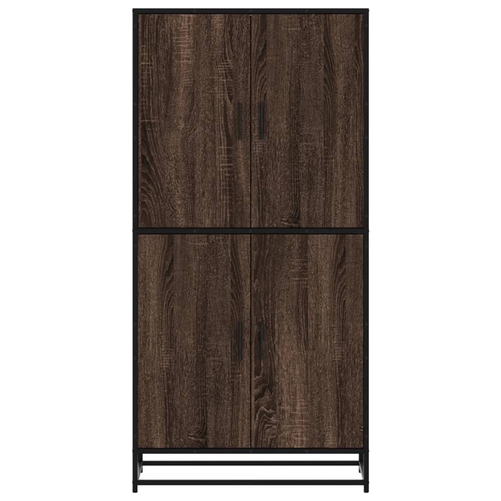 Hoge kast 68x35x139 cm bewerkt hout bruin eikenkleurig is nu te koop bij PeponiXL, paradijselijk wonen!
