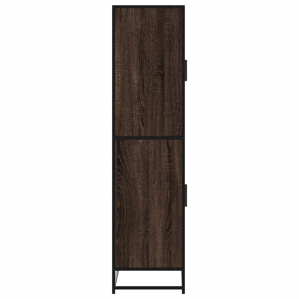 Hoge kast 68x35x139 cm bewerkt hout bruin eikenkleurig is nu te koop bij PeponiXL, paradijselijk wonen!