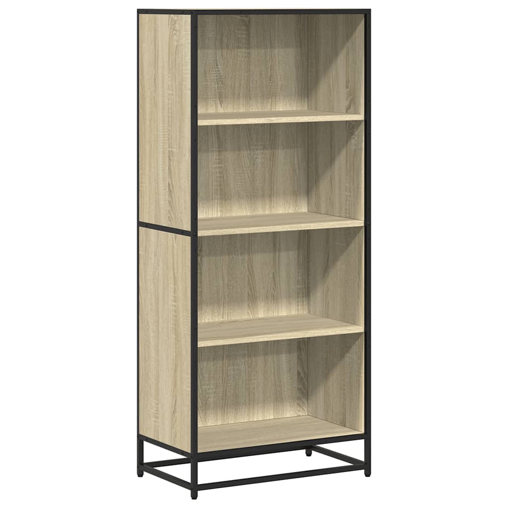 Boekenkast 60x35x139 cm bewerkt hout sonoma eikenkleurig is nu te koop bij PeponiXL, paradijselijk wonen!