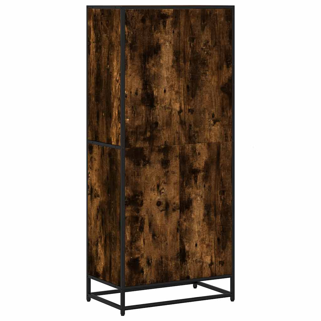 Boekenkast 60x35x139 cm bewerkt hout gerookt eikenkleurig is nu te koop bij PeponiXL, paradijselijk wonen!