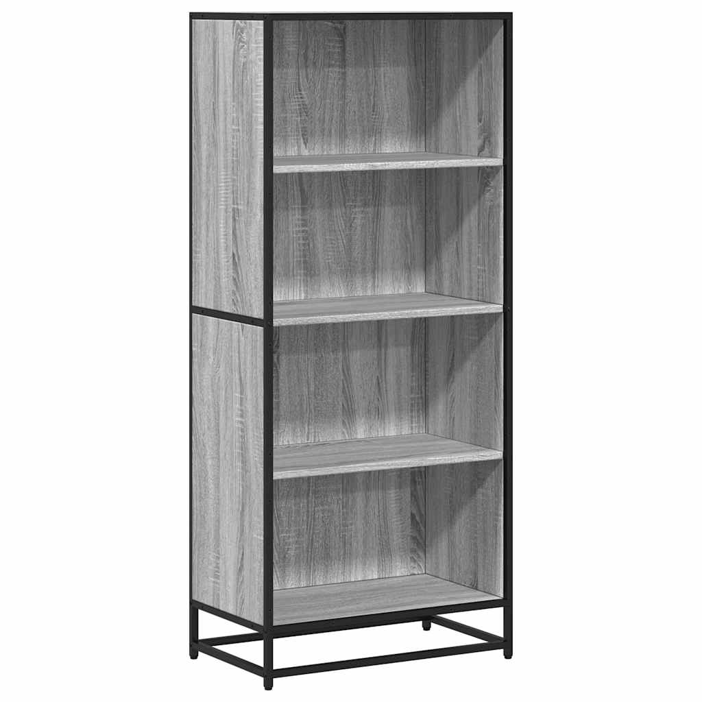 Boekenkast 60x35x139 cm bewerkt hout grijs sonoma eikenkleurig is nu te koop bij PeponiXL, paradijselijk wonen!