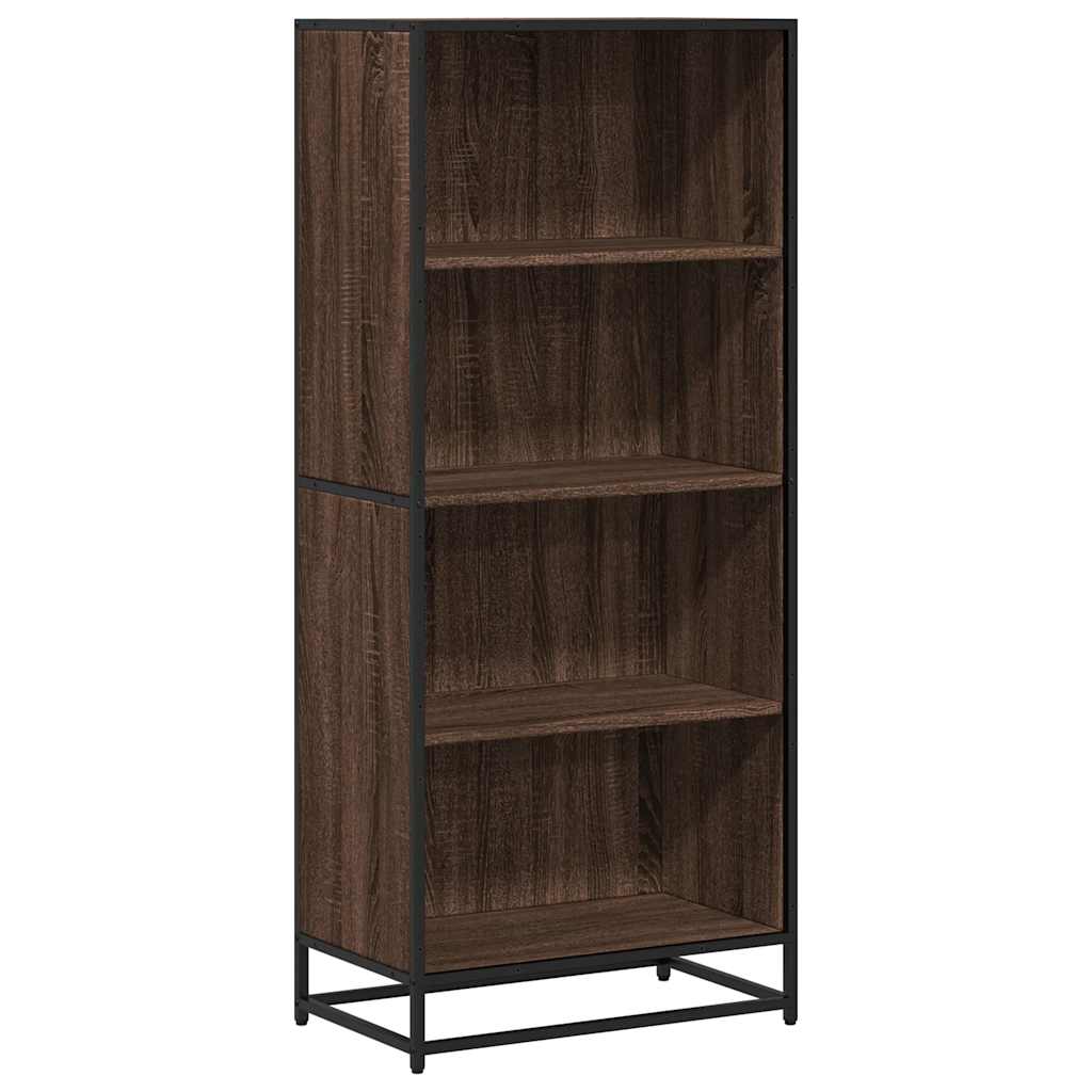 Boekenkast 60x35x139 cm bewerkt hout bruin eikenkleurig is nu te koop bij PeponiXL, paradijselijk wonen!