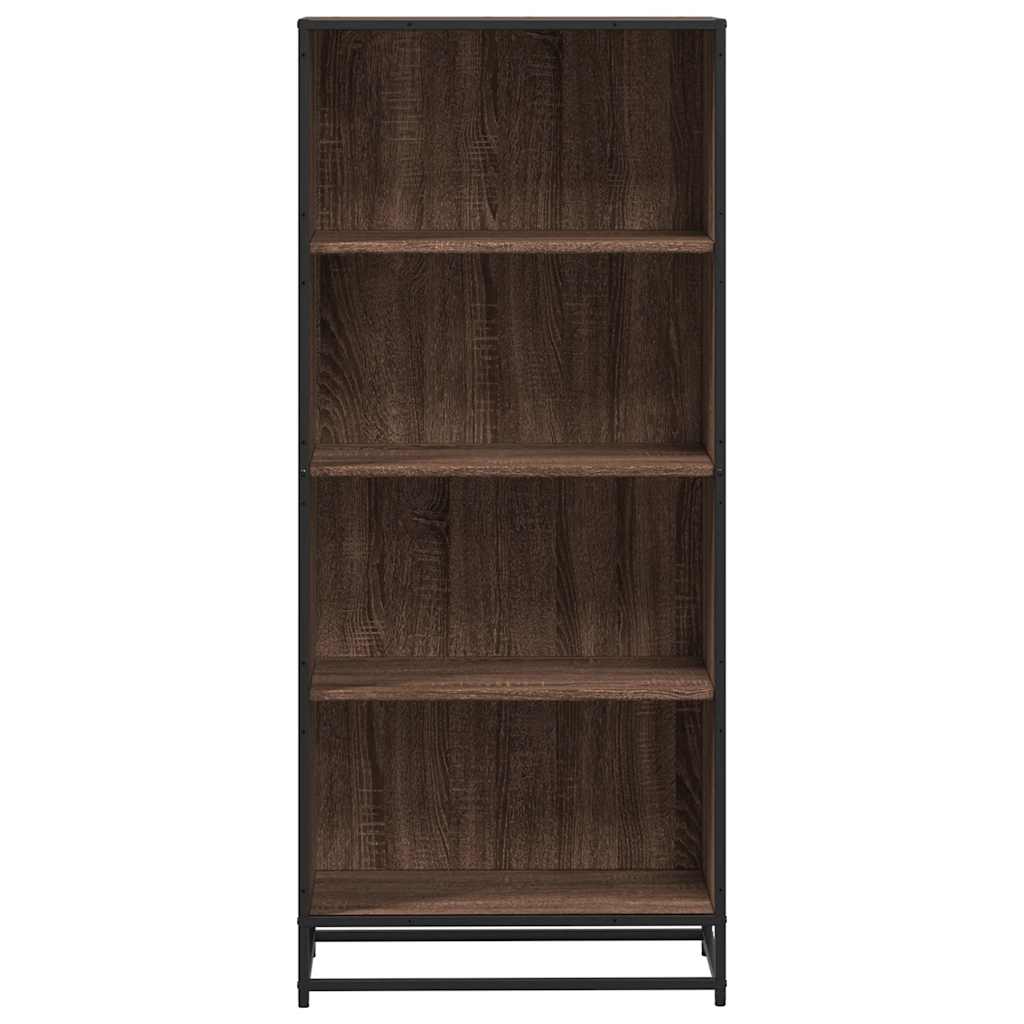 Boekenkast 60x35x139 cm bewerkt hout bruin eikenkleurig is nu te koop bij PeponiXL, paradijselijk wonen!