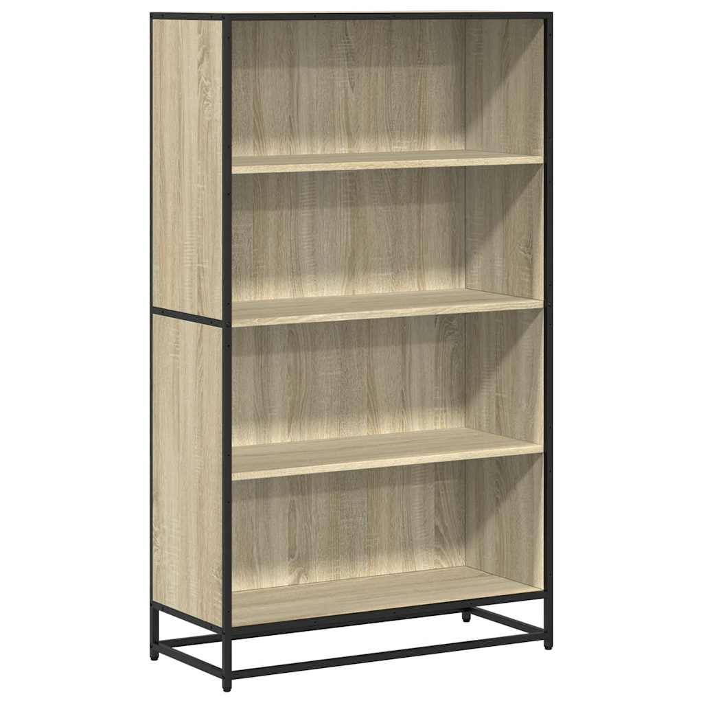 Boekenkast 80,5x35x139 cm bewerkt hout sonoma eikenkleurig is nu te koop bij PeponiXL, paradijselijk wonen!