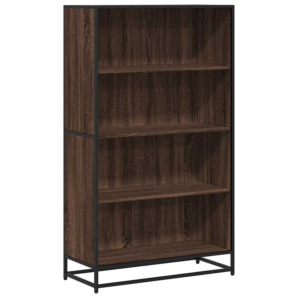 Boekenkast 80,5x35x139 cm bewerkt hout bruin eikenkleurig is nu te koop bij PeponiXL, paradijselijk wonen!