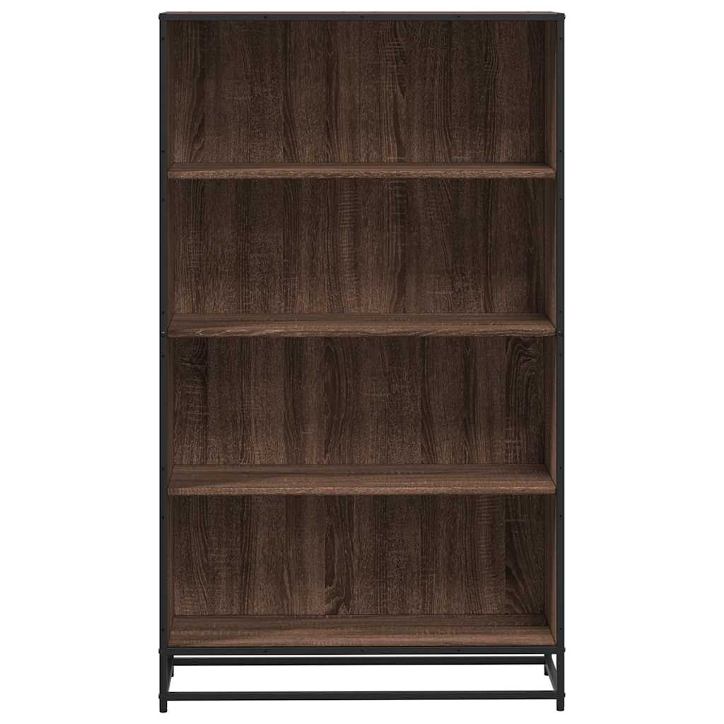 Boekenkast 80,5x35x139 cm bewerkt hout bruin eikenkleurig is nu te koop bij PeponiXL, paradijselijk wonen!